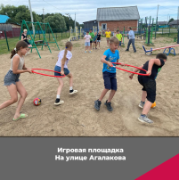 Игровая площадка на улице Агалакова Игровая площадка на улице Агалакова.